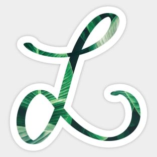 L initial cursive Sticker